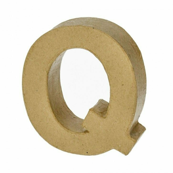 Pappart Buchstabe Q Höhe 10 cm