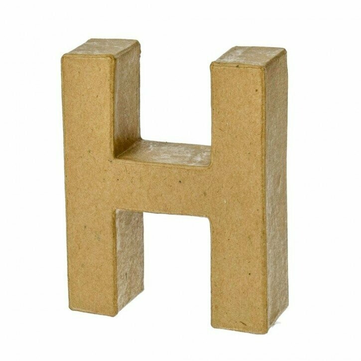 Pappart Buchstabe H  Höhe 10 cm