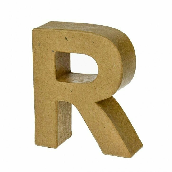 Pappart Buchstabe R Höhe 10 cm