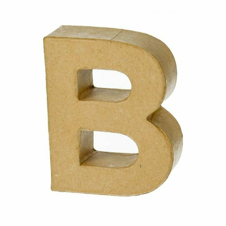 Pappart Buchstabe  B Höhe 10 cm