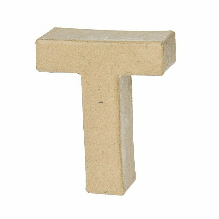 Pappart Buchstabe T Höhe 10 cm
