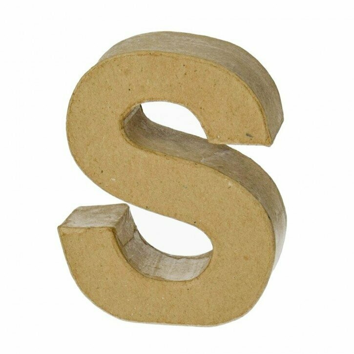 Pappart Buchstabe S Höhe 10 cm