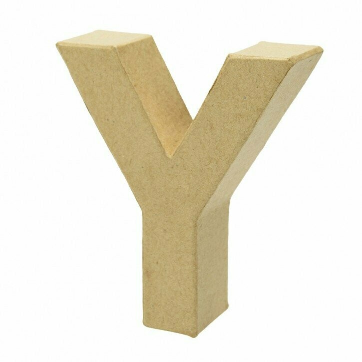Pappart Buchstabe Y  Höhe 10 cm