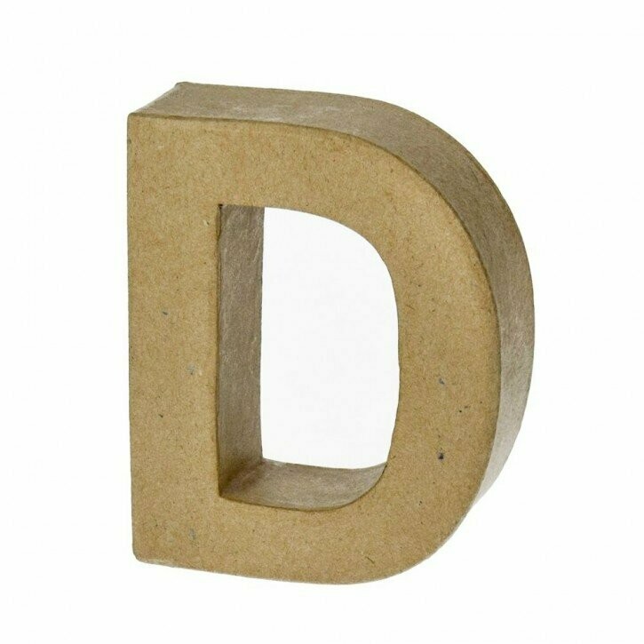 Pappart Buchstabe D Höhe 10 cm