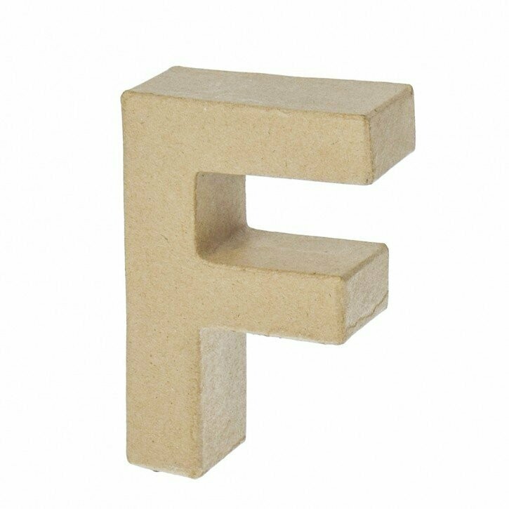 Pappart Buchstabe F  Höhe 10 cm