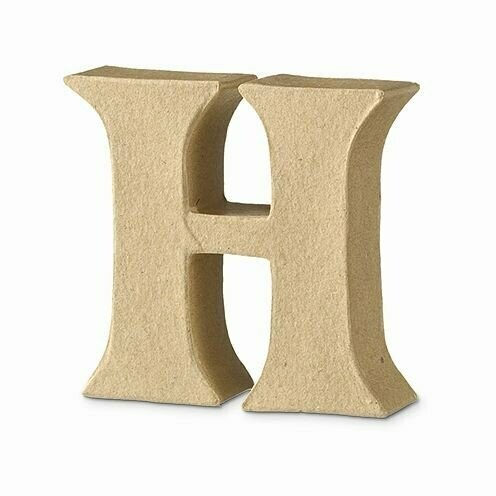 Pappart Serife  Buchstabe  H Höhe 10 cm