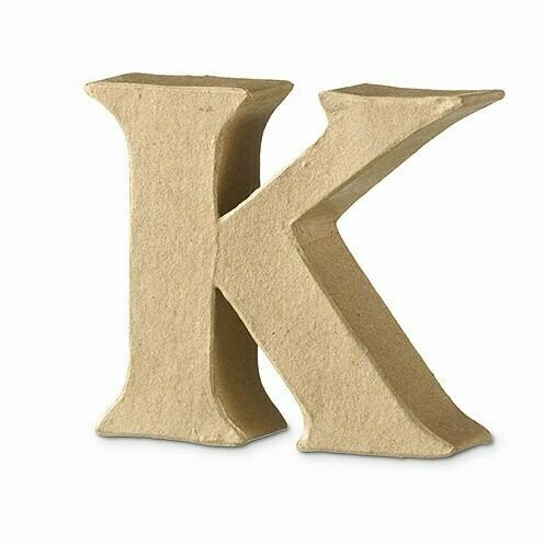 Pappart Serife  Buchstabe K Höhe 10 cm