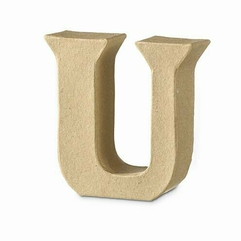 Pappart Serife  Buchstabe U Höhe 10 cm