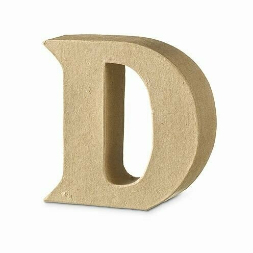 Pappart Serife  Buchstabe  D Höhe 10 cm