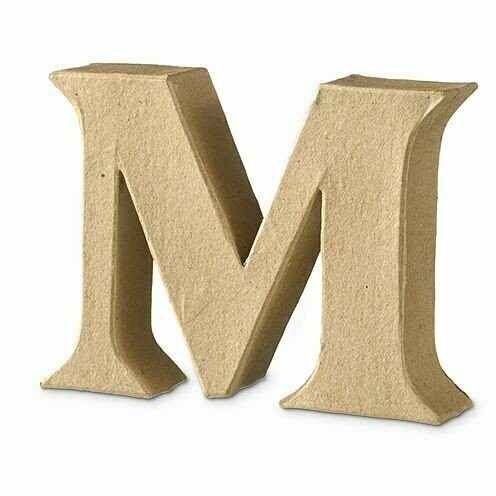 Pappart Serife  Buchstabe M Höhe 10 cm