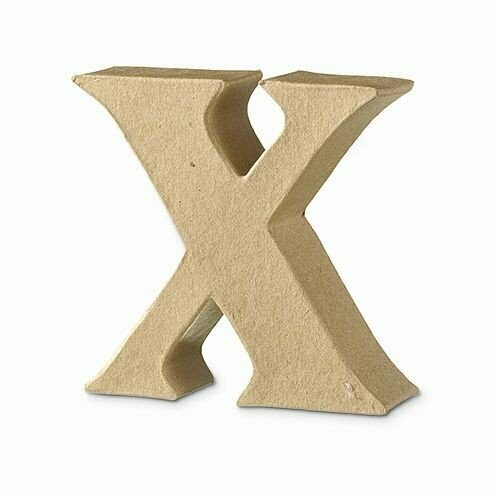 Pappart Serife  Buchstabe X Höhe 10 cm