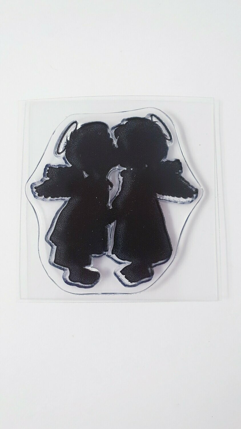Stempel Silhouette küssende Engel