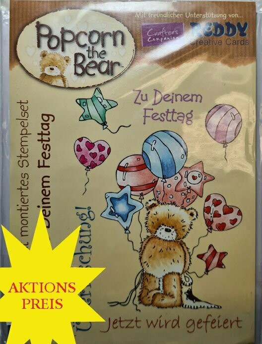 Stempel Popcorn the Bear zu deinen Festtag Stempel Popcorn the Bear zu deinen Festtag