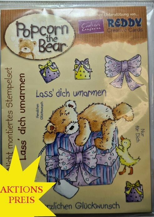 Stempel Popcorn the Bear Lass Dich umarmen
