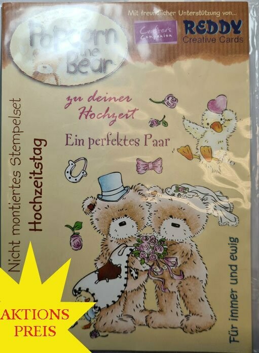Stempel Popcorn the Bear Hochzeitstag