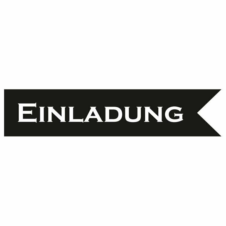 Holzstempel Fähnchen-Design * Einladung