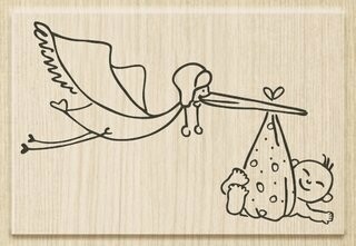 Stempel Geburt "Storch"