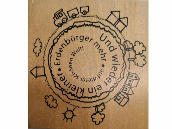 Stempel Geburt "und wieder ein Erdenbürger mehr "