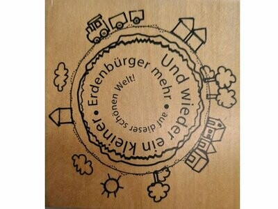 Stempel Geburt "und wieder ein Erdenbürger mehr "