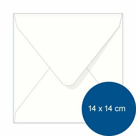 10 Stück Briefumschläge 14 x 14 cm weiß