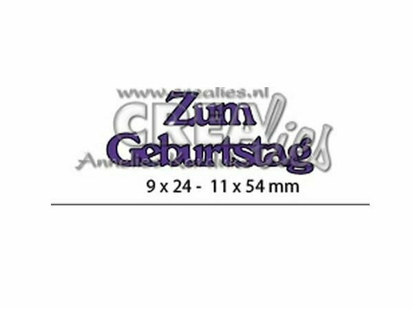 Schriftzug Stanze * Zum Geburtstag