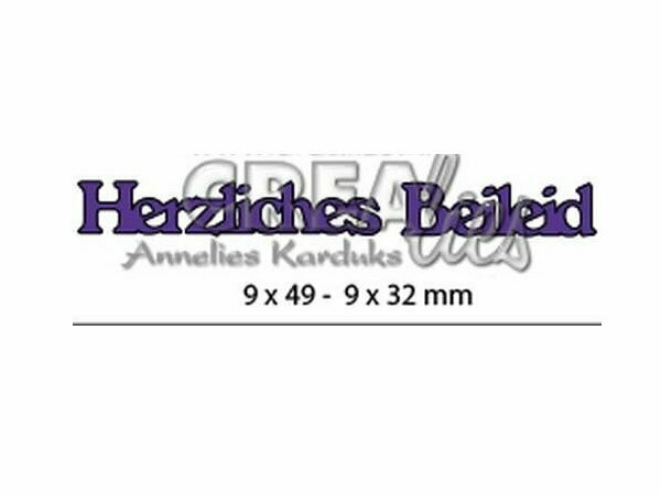 Schriftzug Stanze Herzliches Beileid