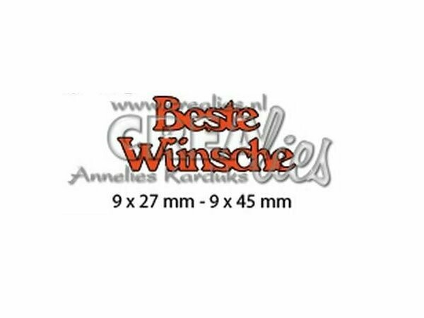 Schriftzug Stanze * Beste Wünsche