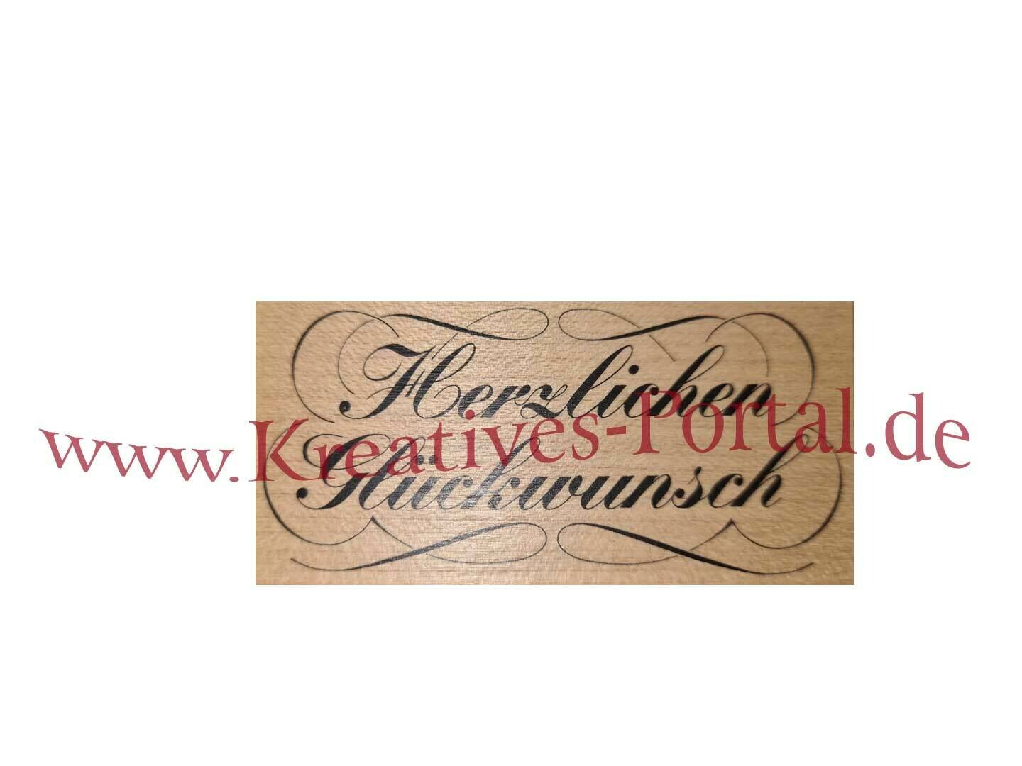 Holzstempel  * Herzlichen Glückwunsch