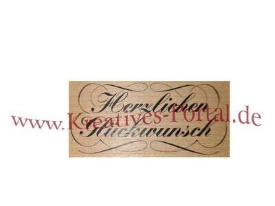 Holzstempel  * Herzlichen Glückwunsch