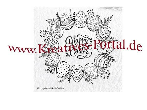 Clear Stempel Ostereier-Kranz