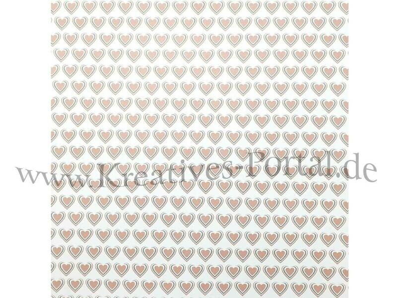 Scrapbook Design Papier - Herzen - Scrapbook Design Papier - Herzen -