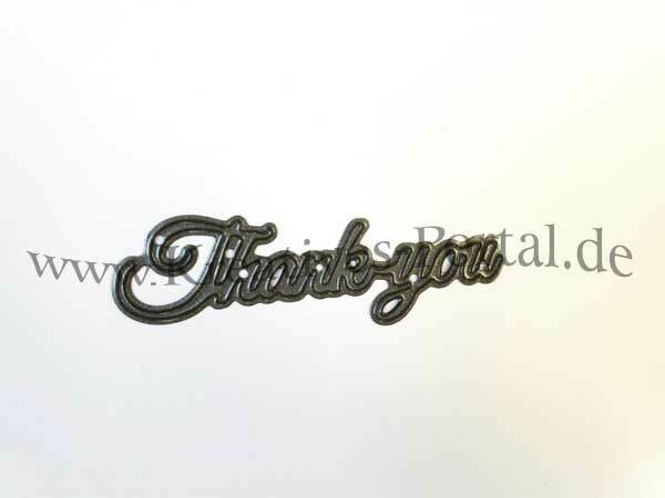 Schriftzug Stanze * Thank-you