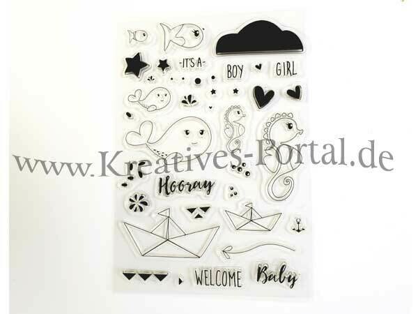 Großes Clear Stempel Set * Baby & Maritim