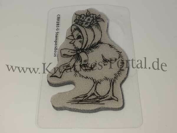 Stempel * Küken mit Kopftuch *