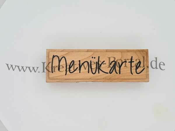 Holzstempel Menükarte