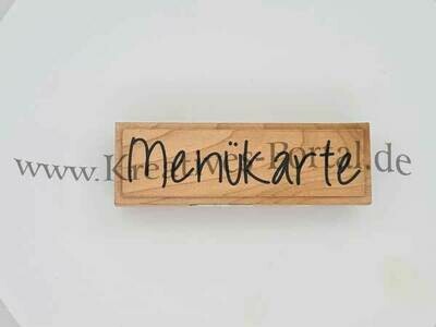 Holzstempel Menükarte