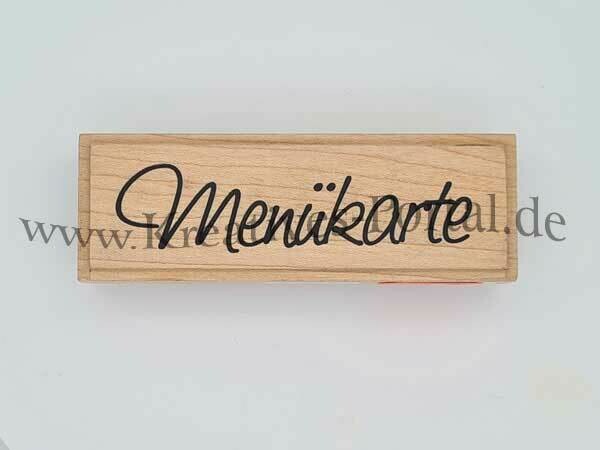 ​Holzstempel Menükarte