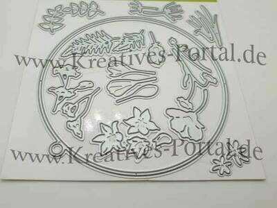 Stanzen Set Florale  Dekoration mit Ring