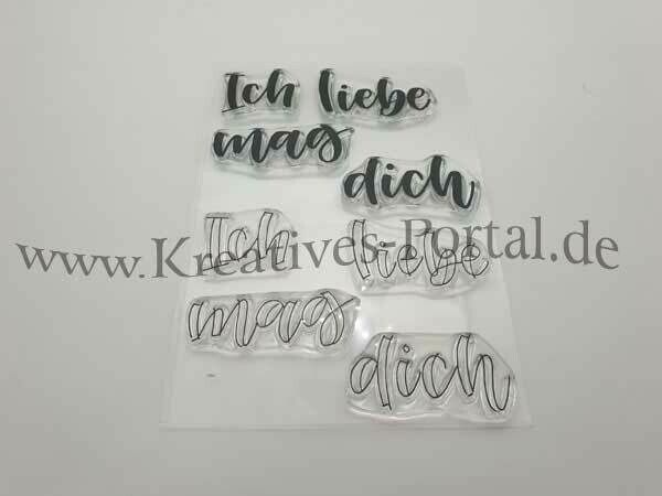 ​Clear Stempelset Ich liebe / mag  dich