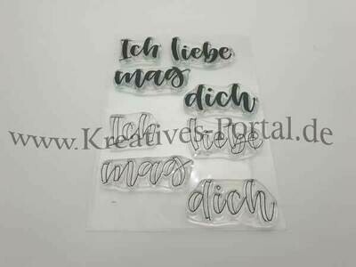 ​Clear Stempelset Ich liebe / mag  dich