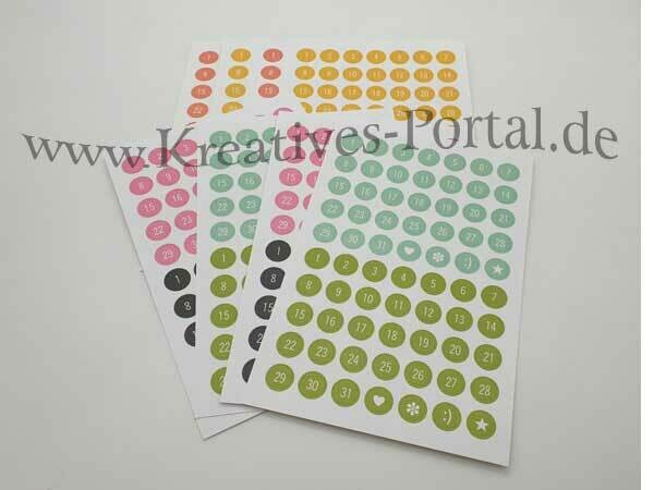Zahlen Sticker Set für Planer und Journaling