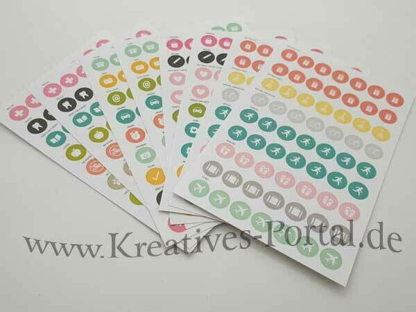 Motiv Sticker Set für Planer und Journaling