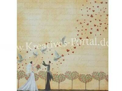 Scrapbook Design Papier -Hochzeit -