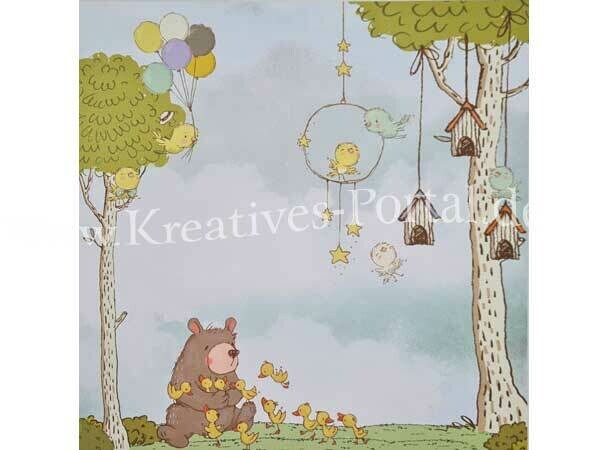 Scrapbook Design Papier * Glückliche Tiere 03