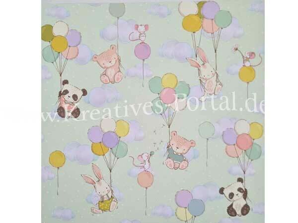 Scrapbook Design Papier * Glückliche Tiere 04