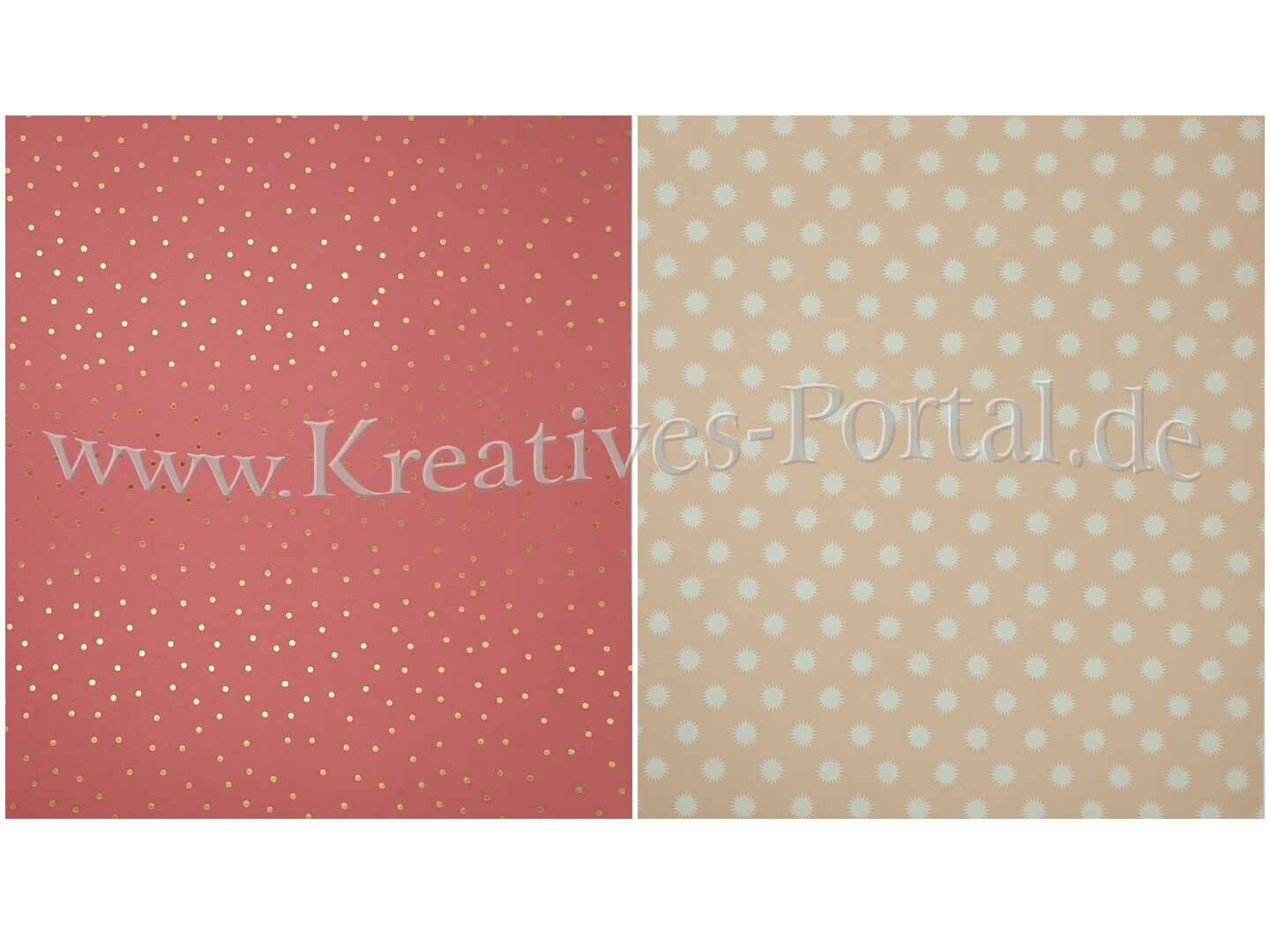 ​Scrapbook Design Papier * Goldpunkte