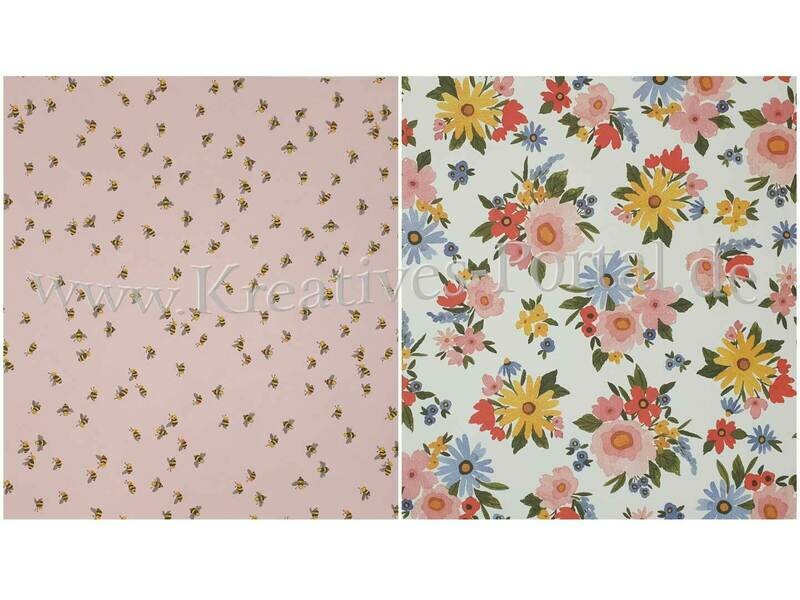 Scrapbook Design Papier * Bienen und Blüten Scrapbook Design Papier * Bienen und Blüten