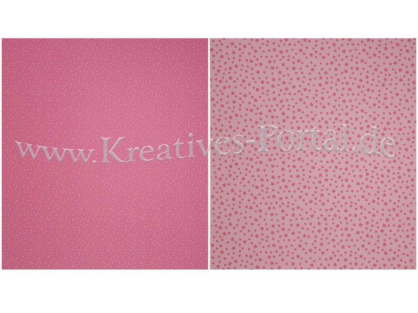 ​Scrapbook Papier * Wassermelone Punkte & Blumen