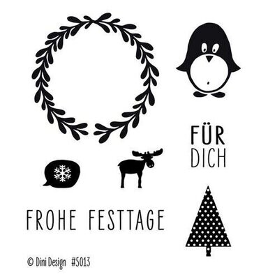 Clear Stempel Set Frohe Festtage