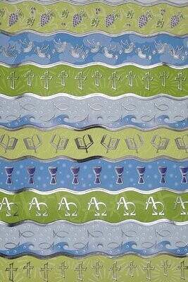Design Papier Kommunion Wellen Blau Design Papier Kommunion Wellen Blau